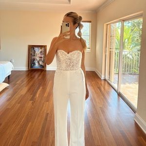 White Azazie pantsuit